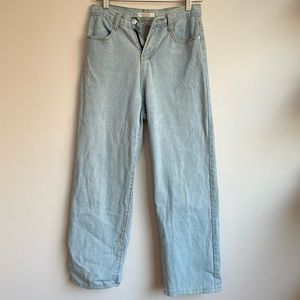 Light wash denim straight/baggy jeans